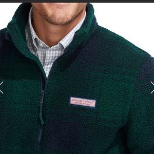 Vineyard Vines 1/2 zip blackwatch Stillwater Sherpa size 2xl xxl